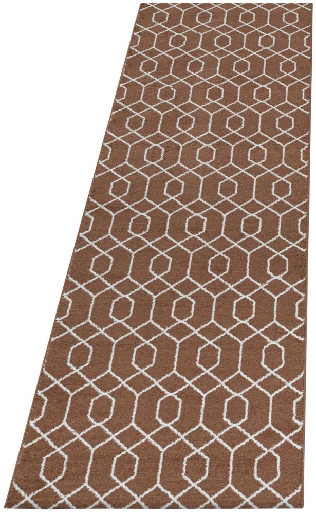 Kurzflor Teppich Elisa Läufer - 80x250 cm - Kupferfarbe Bild 1