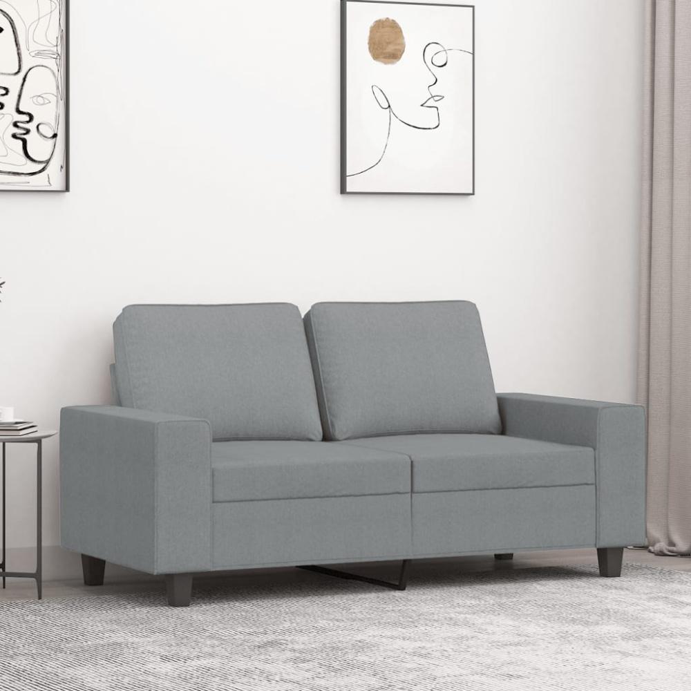 vidaXL 2-Sitzer-Sofa Hellgrau 120 cm Stoff 359383 Bild 1