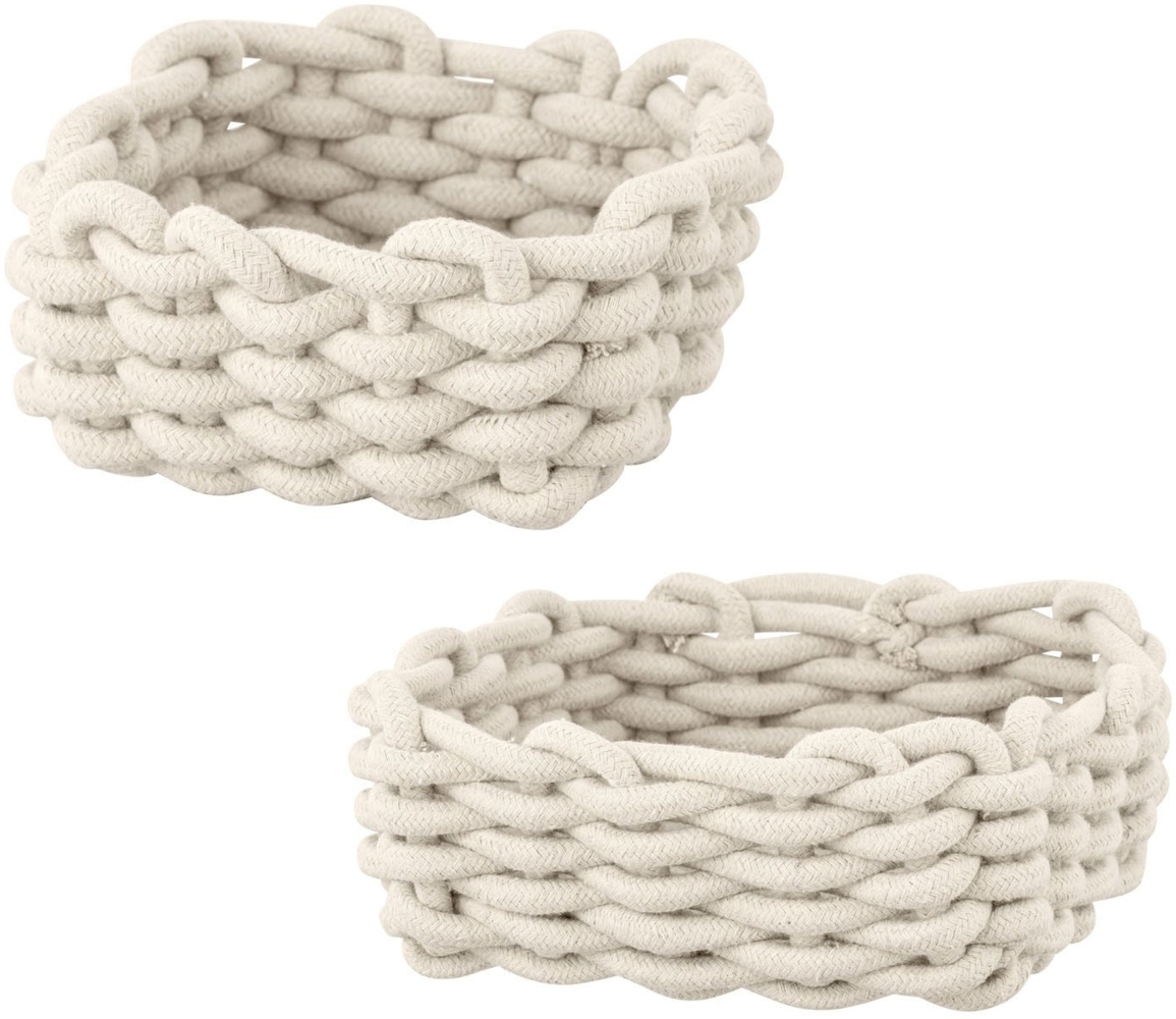 SCHÖNER WOHNEN-Kollektion Aufbewahrungskorb »Melara« (Set, 2 St), Badkörbe aus Cotton Rope zur Aufbewahrung von Badutensilien, 2 Größen Bild 1