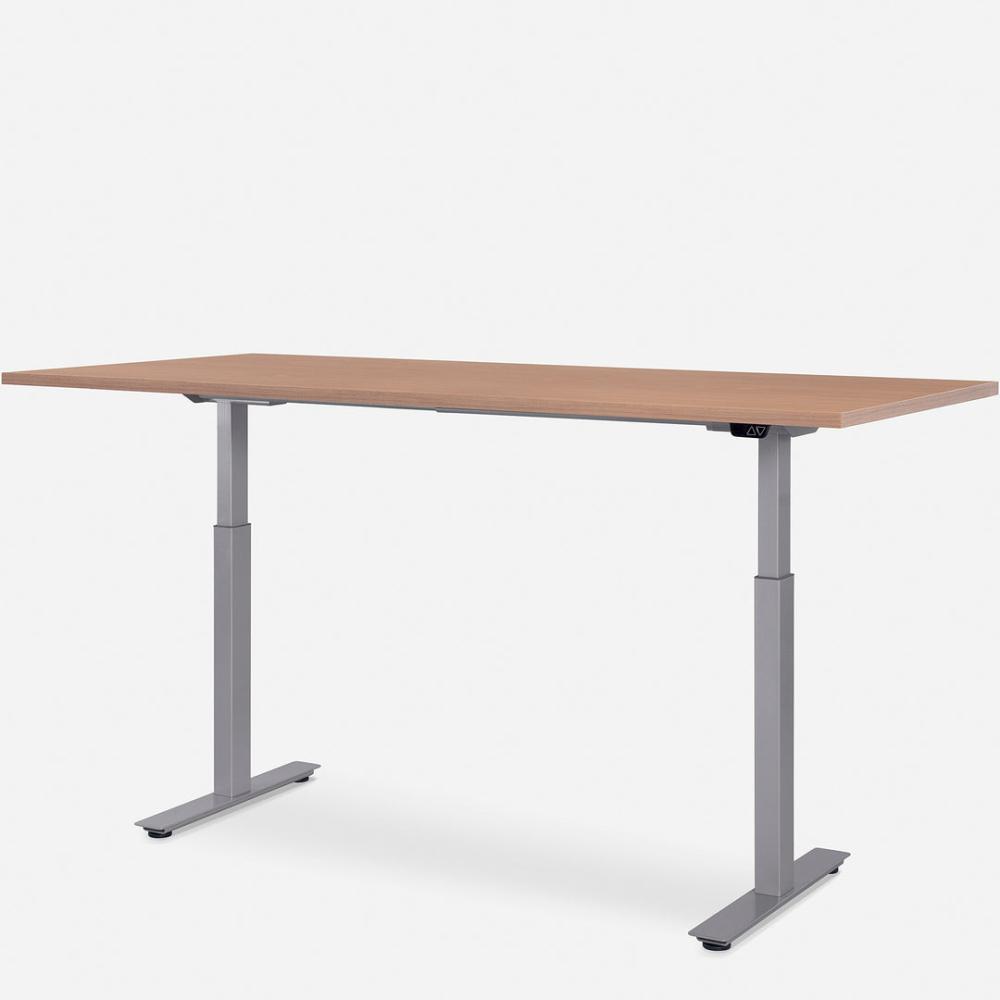 180 x 80 cm WRK21® SMART - Elmau Buche / Grau elektrisch höhenverstellbarer Schreibtisch Bild 1