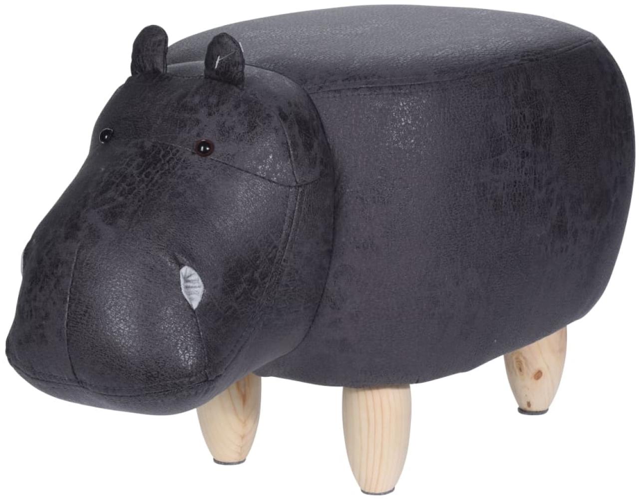 Hocker Elefant Bulle oder Nilpferd Sitzhocker 64x35x29cm Sitzmöbel Tierhocker Nilpferd Bild 1