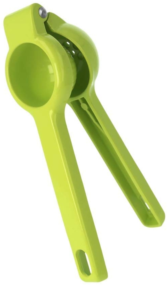 METALTEX 252072000 Limettenpresse aus Aluminium, grün, mit Barmaß 4 cl auf der Rückseite / Zitruspresse Bild 1