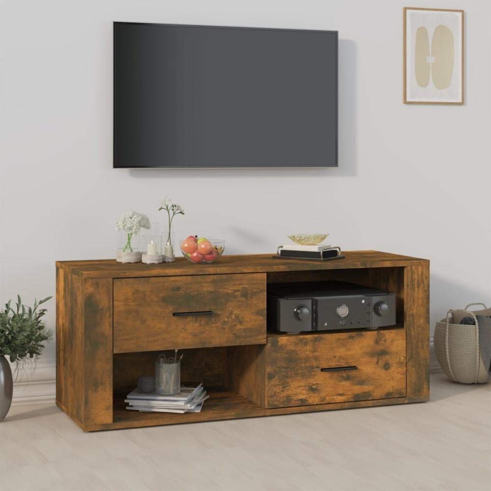 vidaXL TV-Schrank Räuchereiche 100 x 35 x 40 cm Holzwerkstoff [823104] Bild 1