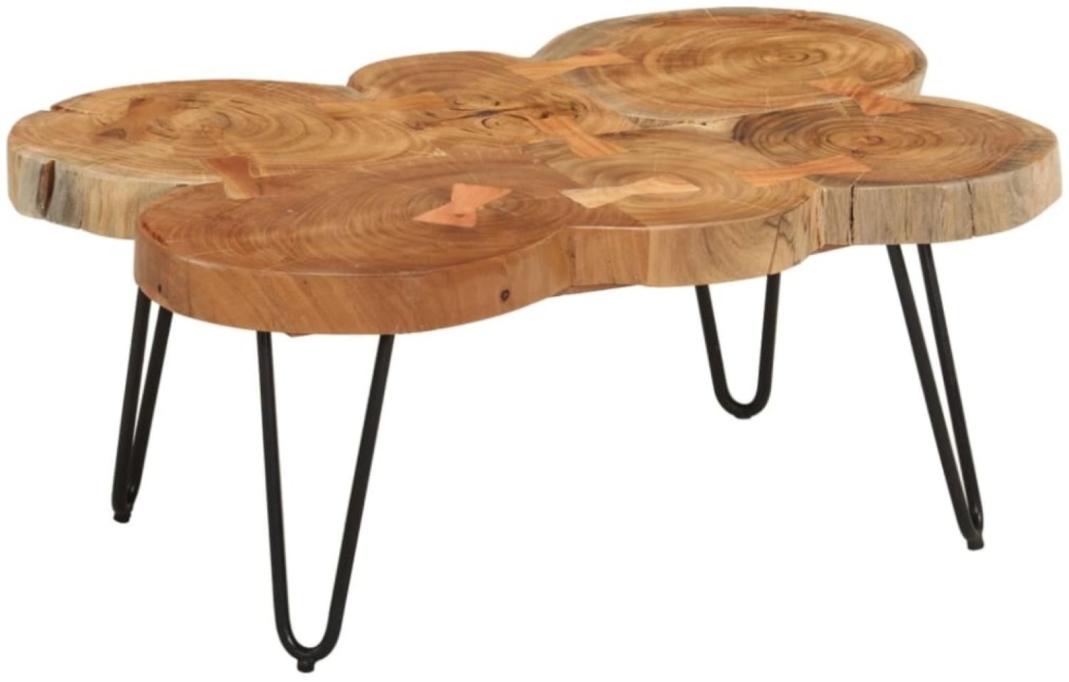 vidaXL Couchtisch 36 cm 6 Stämme Massivholz Akazie 353300 Bild 1