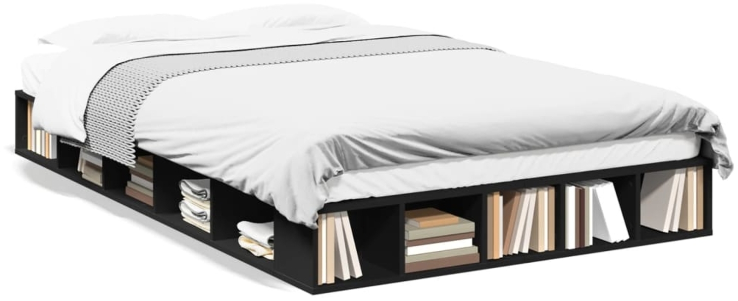 vidaXL Bettgestell Schwarz 120x200 cm Holzwerkstoff 3280483 Bild 1