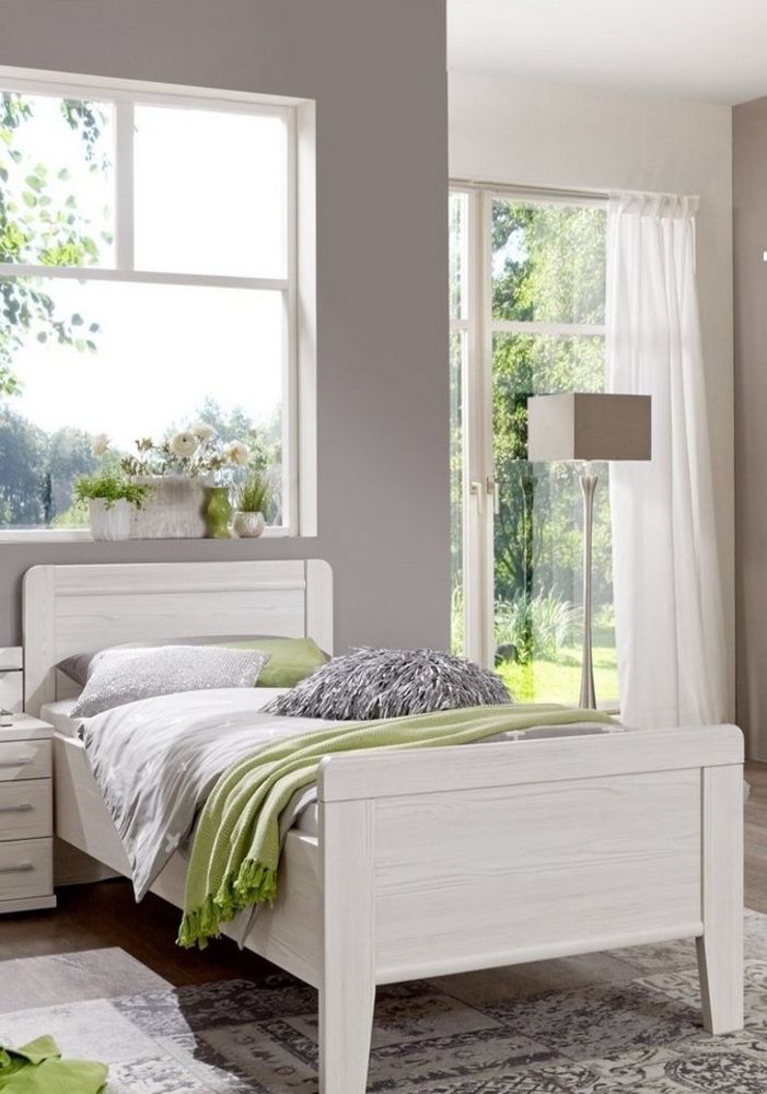 Seniorenbett 100x200 Struktur weiss Komfortbett - (3132) Bild 1