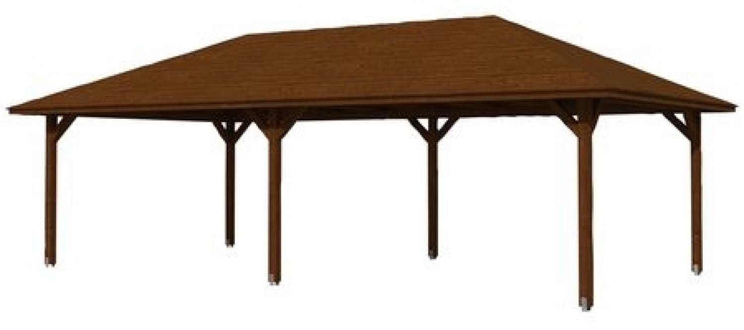 SKANHOLZ Pavillon, Zeltdach, viereckig, BxT: 504x916 cm nussbaum Gartenpavillon Bild 1