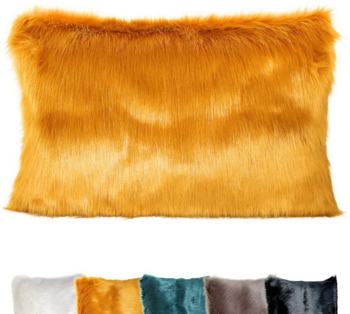 REALLaxx Dekokissen Kenia, 40x60 cm, Kissenbezug mit Füllung, Kunstfell, Sofakissen, Wendekissen Bild 1
