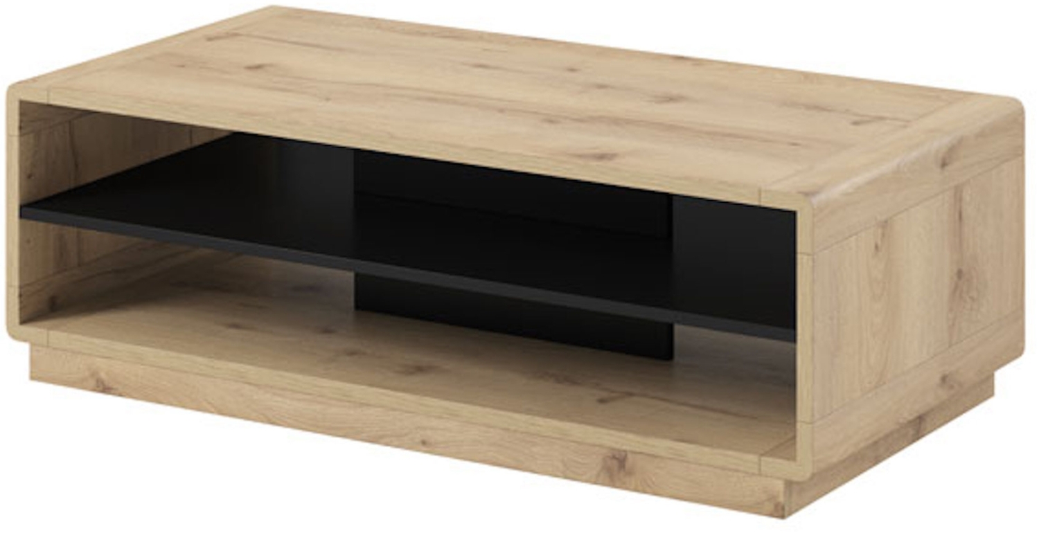 Couchtisch Wohnzimmertisch Aston 120x60cm Taurus Eiche schwarz Bild 1