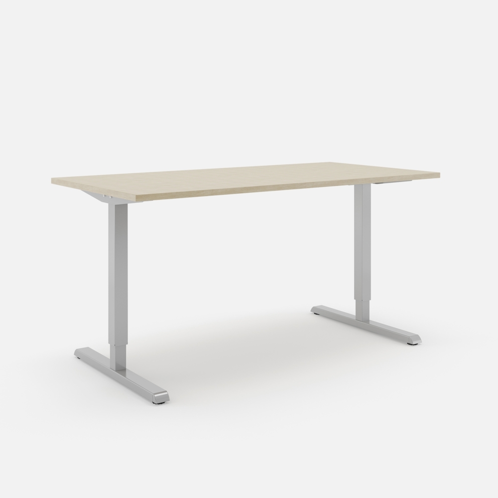 Steelforce 300 Schreibtisch - 180 , Eiche , Silber Bild 1