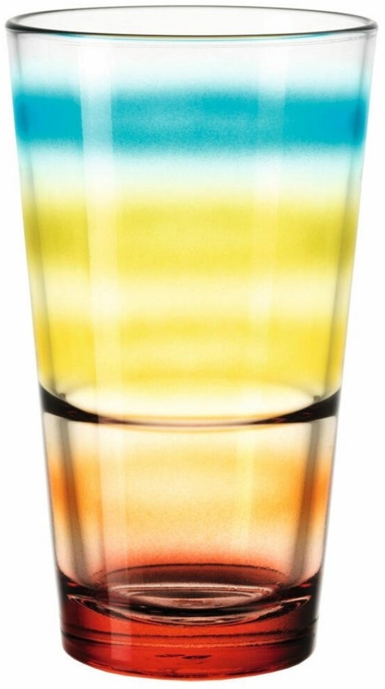 Leonardo Trinkglas EVENT, Wasserglas, Becher, Glas, Bunt gestreift, 240 ml, 012491 Bild 1