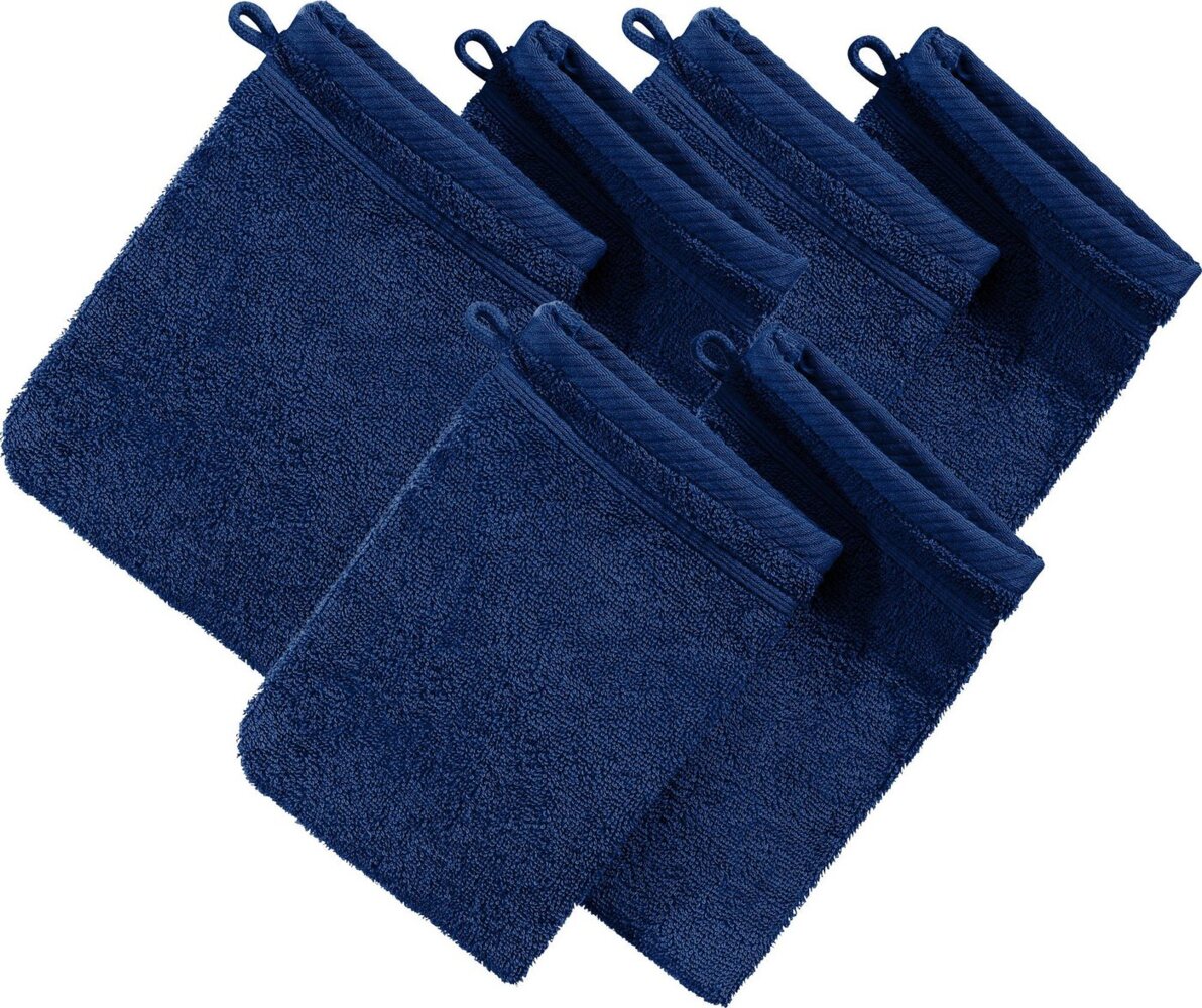 Erwin Müller Waschhandschuh Waschhandschuh "Heidelberg" 6er-Pack, Frottier, Walk-Frottier Uni Bild 1