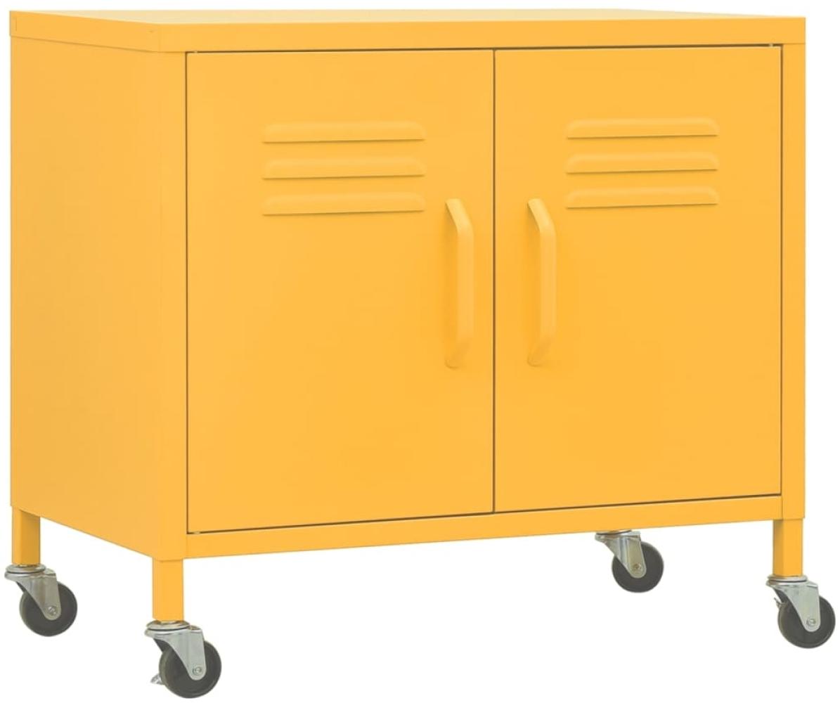 vidaXL Lagerschrank Senfgelb 60x35x56 cm Stahl 336263 Bild 1