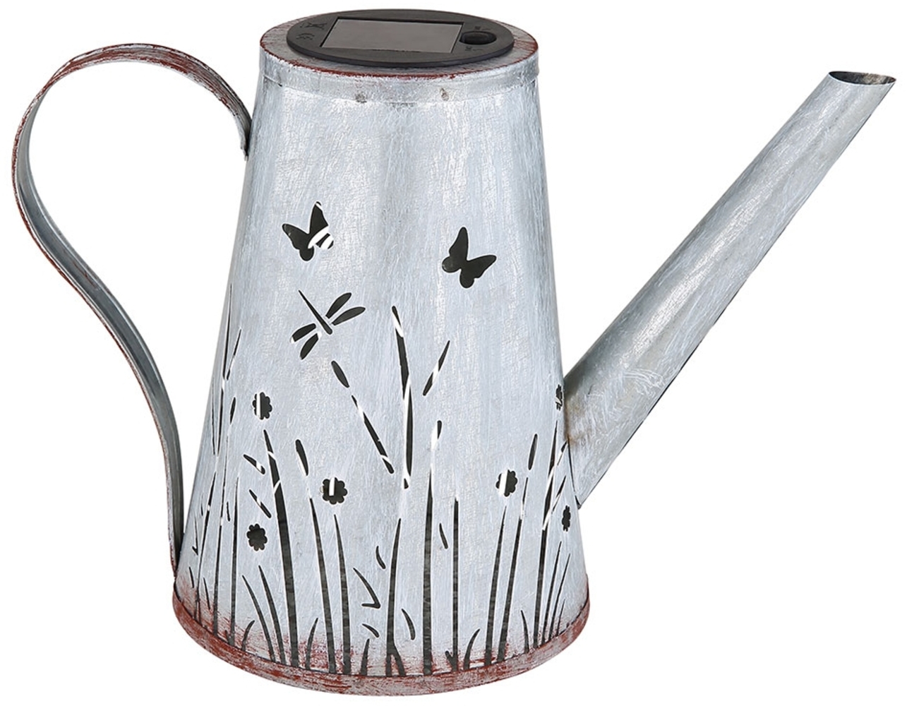 LED Solarleuchte, IP44, Metall, blau, Akku, L 27cm Bild 1