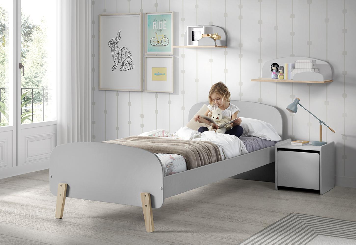 Set Kiddy best. aus Einzelbett, Nachtkonsole, Wandregal 65 cm und Wandregal 45 cm Bild 1