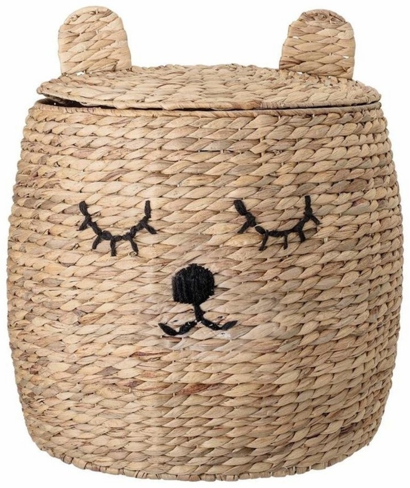 Bloomingville Aufbewahrungskorb Aufbewahrungskorb Bär Natur, mit Deckel Kinderzimmer Spielzeugaufbewahrung Bild 1