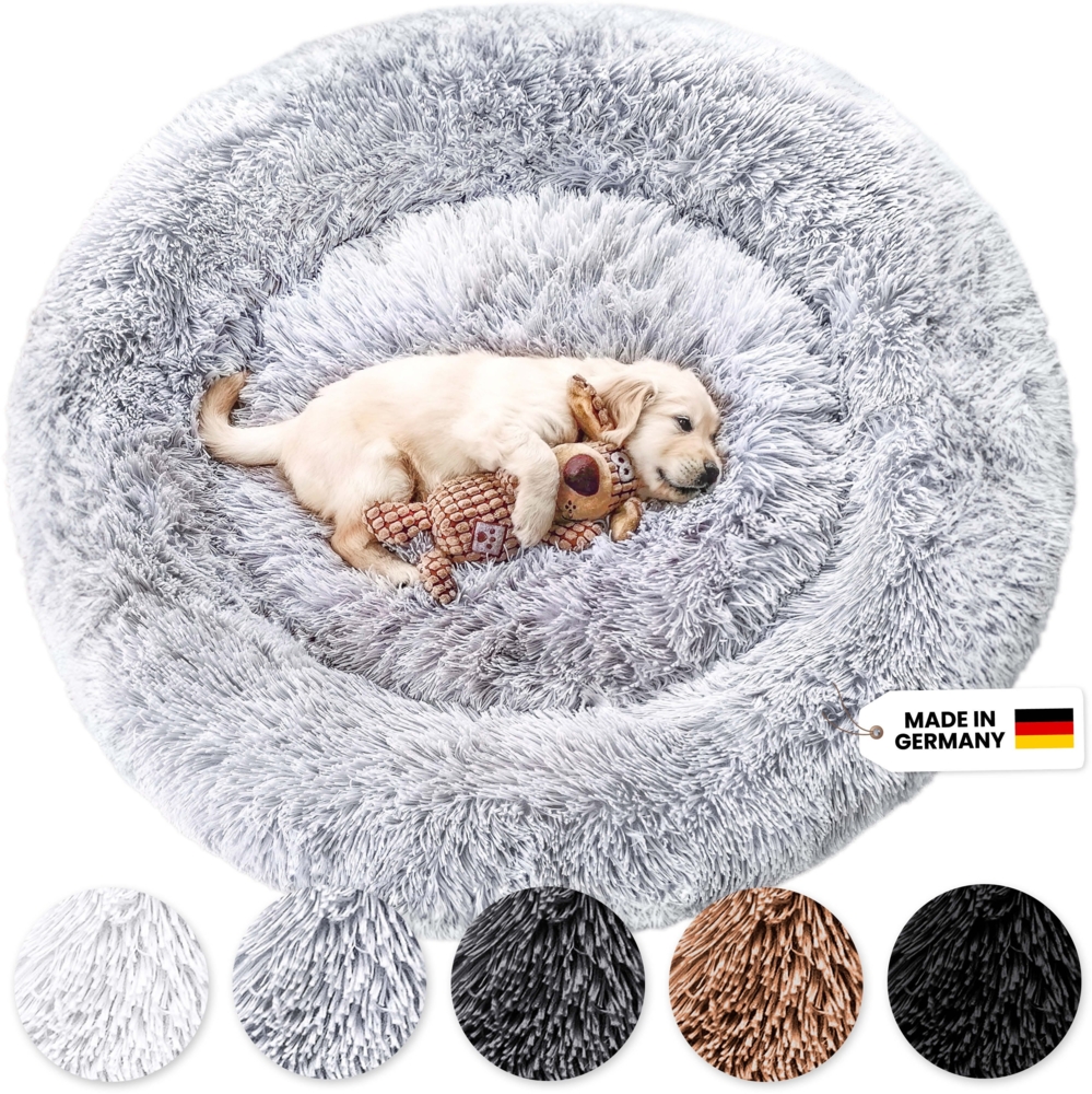 Hundebett Fluffy Plus Grau - M - 80cm Bild 1