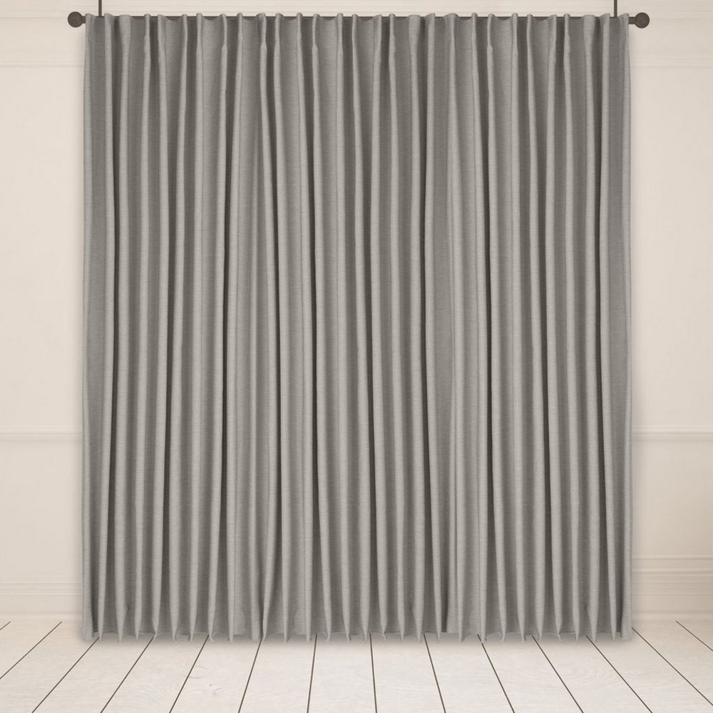 Asphald Gardine Übergardine Thermogardine Wärmeschutz Verdunkelungsstoff in Beige auf Maß 1:2,5 1er Falte, Faltenband (1 St), St. Br 200cm f.Breite 80cm Bild 1