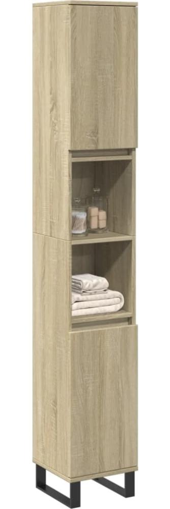 vidaXL Badschrank Sonoma-Eiche 30x30x190 cm Holzwerkstoff 849669 Bild 1