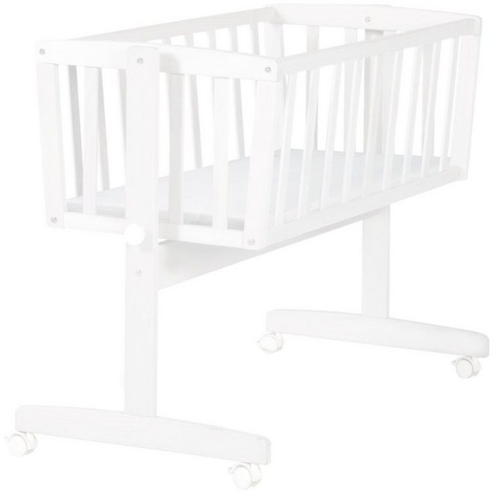 roba Babywiege - inkl. Matratze 40 x 90 cm - Wiegefunktion mit Feststellknopf - Bremsrollensatz - Weiß Bild 1
