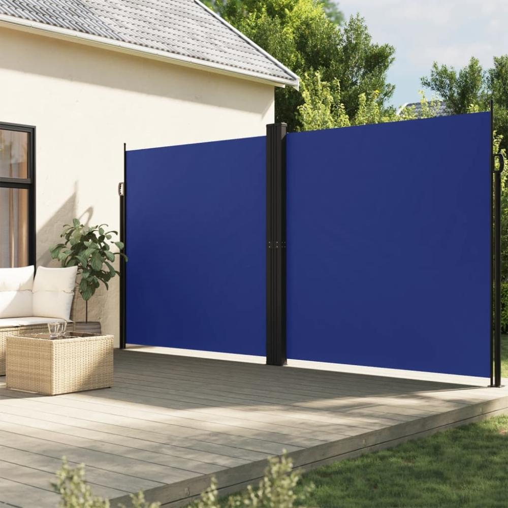 vidaXL Seitenmarkise Ausziehbar Blau 220x1200 cm 4004866 Bild 1