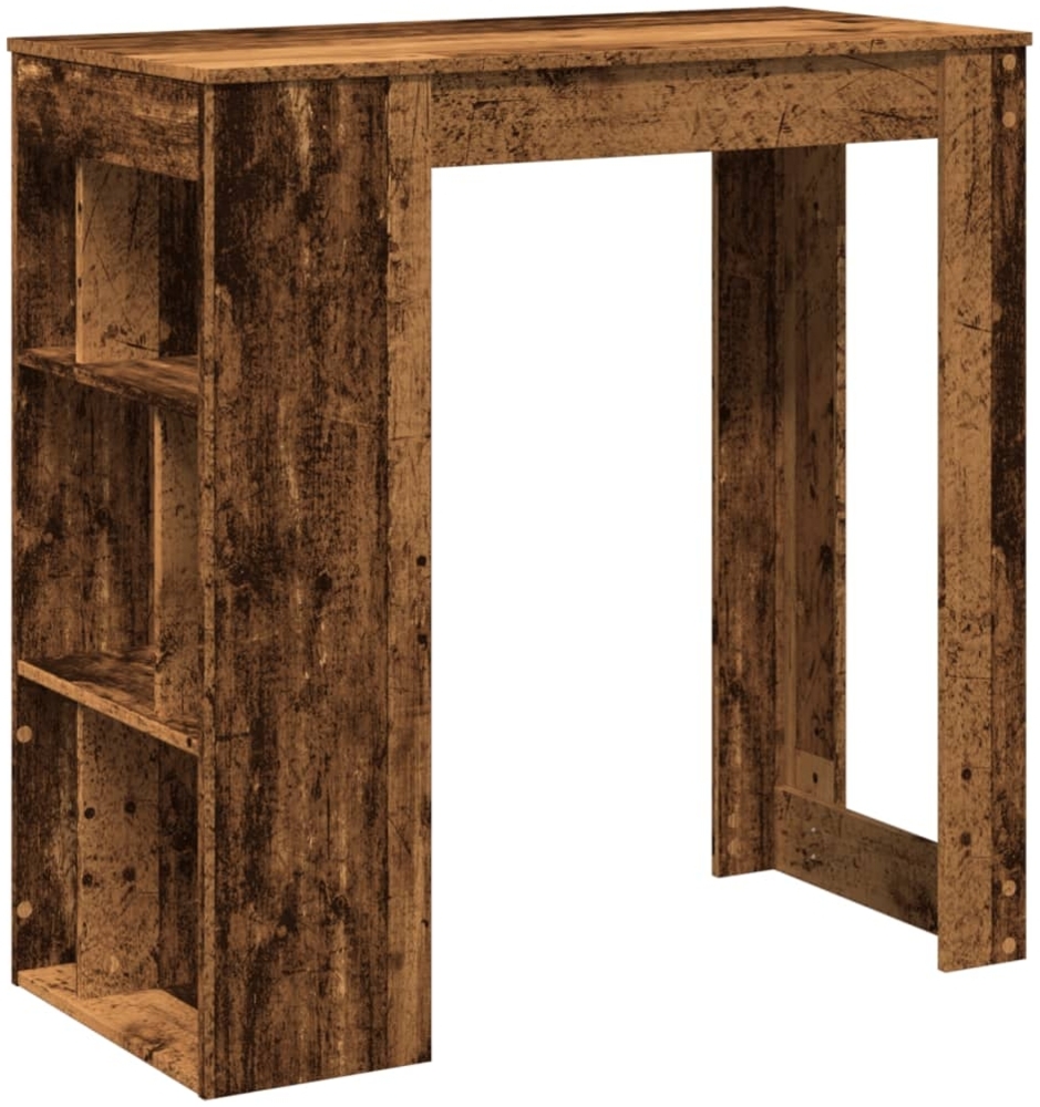vidaXL Bartisch mit Regal Altholz-Optik 102x50x103,5 cm Holzwerkstoff 854362 Bild 1