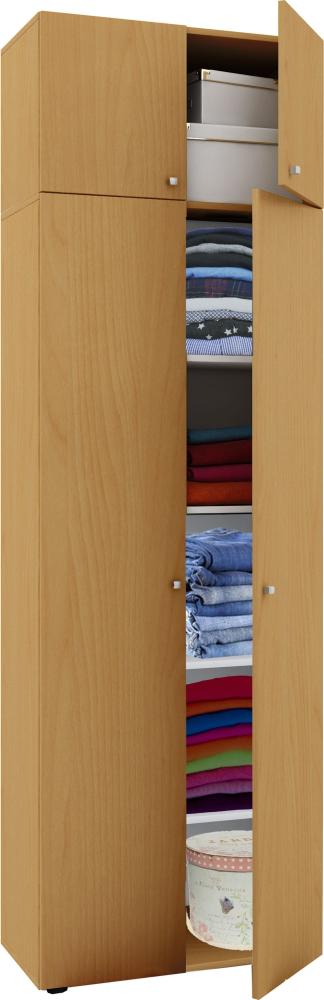 Mehrzweckschrank Kleiderschrank Hochschrank Garderobe Flur Schrank Buche Dekor Bild 1