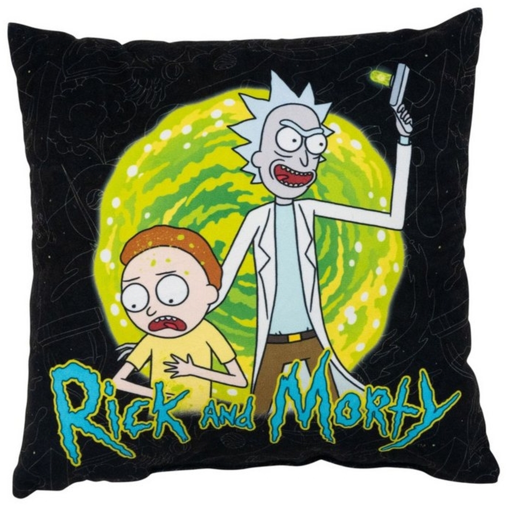United Labels® Dekokissen Rick and Morty Kissen Sitzkissen Zierkissen Kopfkissen 30x30 cm Bild 1