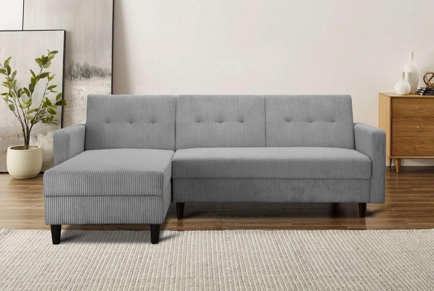 Dorel Home Ecksofa Hartford II, mit Bettfunktion und Stauraum, Recamiere beidseitig montierbar Bild 1