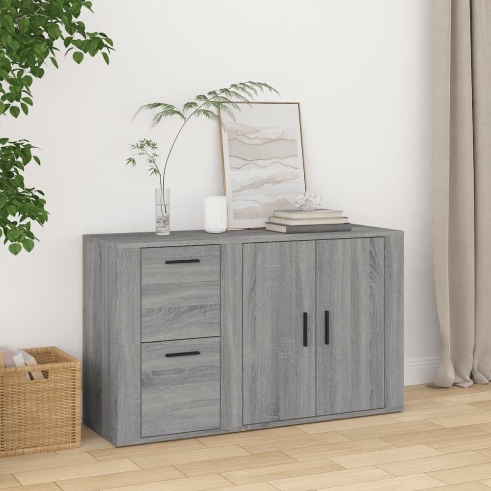 vidaXL Sideboard Grau Sonoma 100x33x59,5 cm Holzwerkstoff 821002 Bild 1