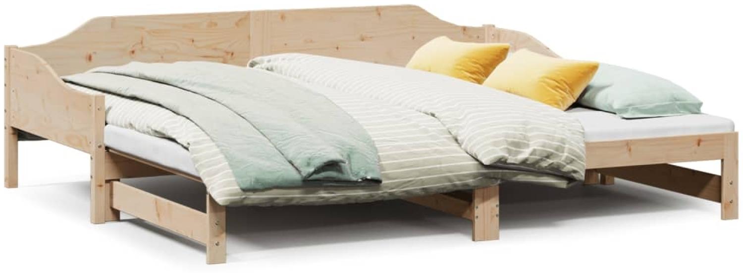 vidaXL Tagesbett Ausziehbar 90x200 cm Massivholz Kiefer 850905 Bild 1