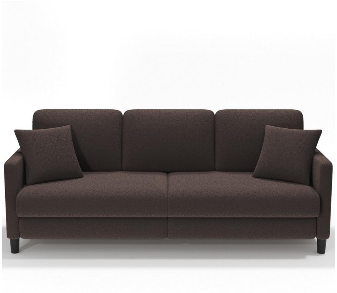 OUNUO Sofa 3-Sitzer Modernes Polstersofa Couch mit 2 Zierkissen 210cm Sofa Bild 1