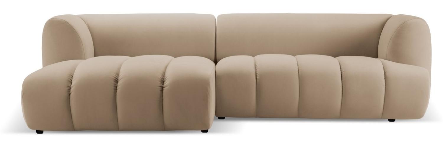 Micadoni Modulares Ecksofa Harry 4-Sitzer Links Samtstoff Sand Bild 1