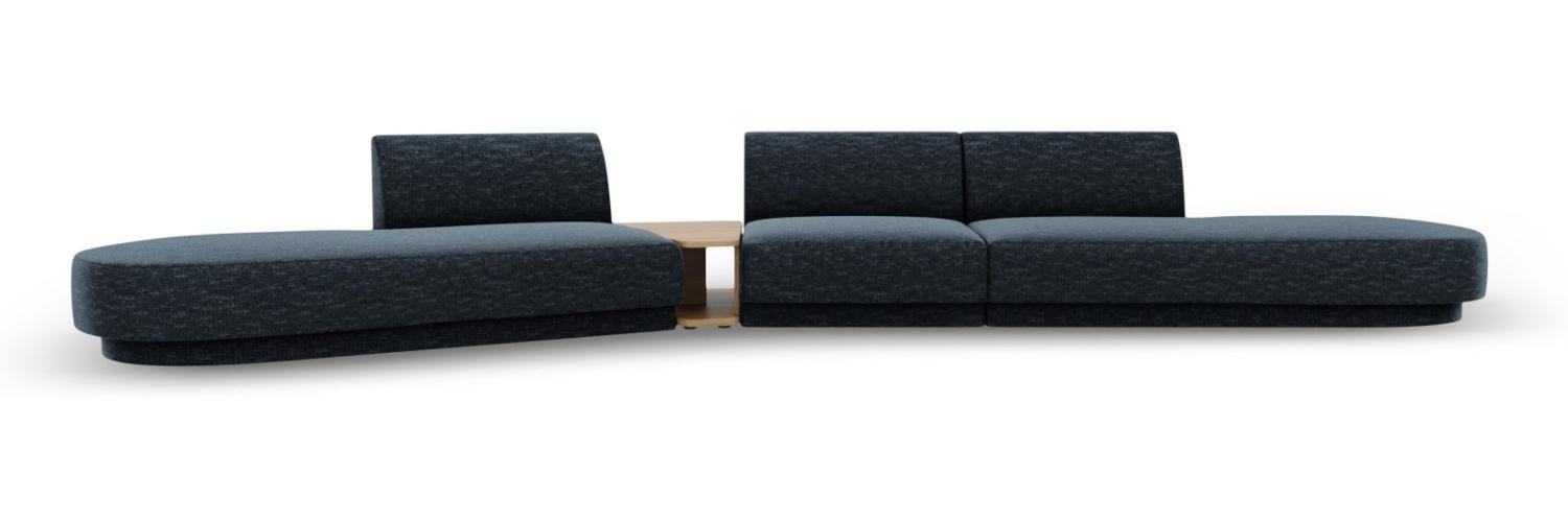 Micadoni Modulares Sofa Miley 5-Sitzer ohne Armlehnen Links Chenille Königsblau Bild 1