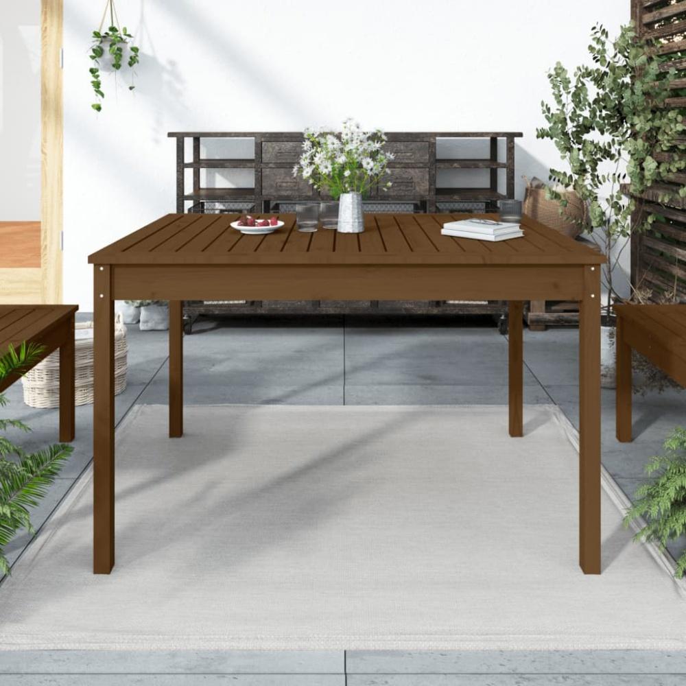 vidaXL Gartentisch Honigbraun 121x82,5x76 cm Massivholz Kiefer 823972 Bild 1