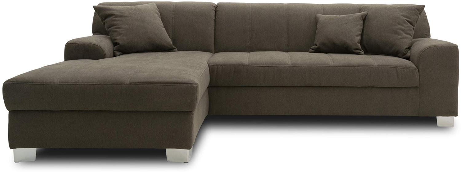 DOMO Collection Capri Ecksofa | Eckcouch in L-Form, Polsterecke Sofa Garnitur, kaki, 239x152x75 cm Bild 1