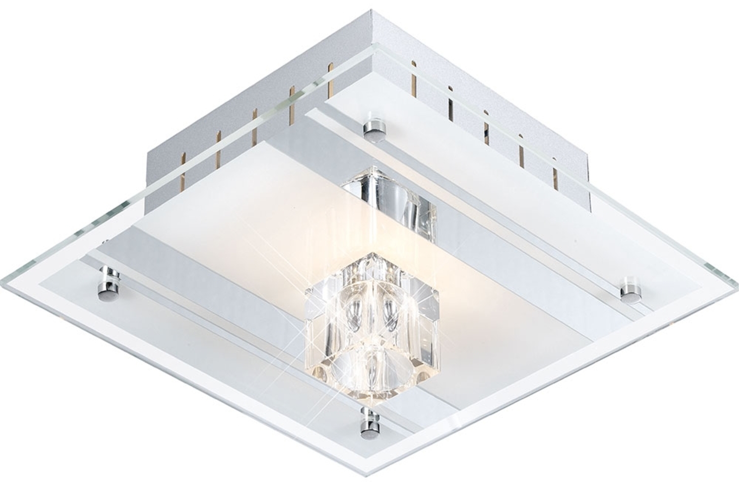 Deckenleuchte aus Spiegelglas und Metall DIAMANTIS Bild 1