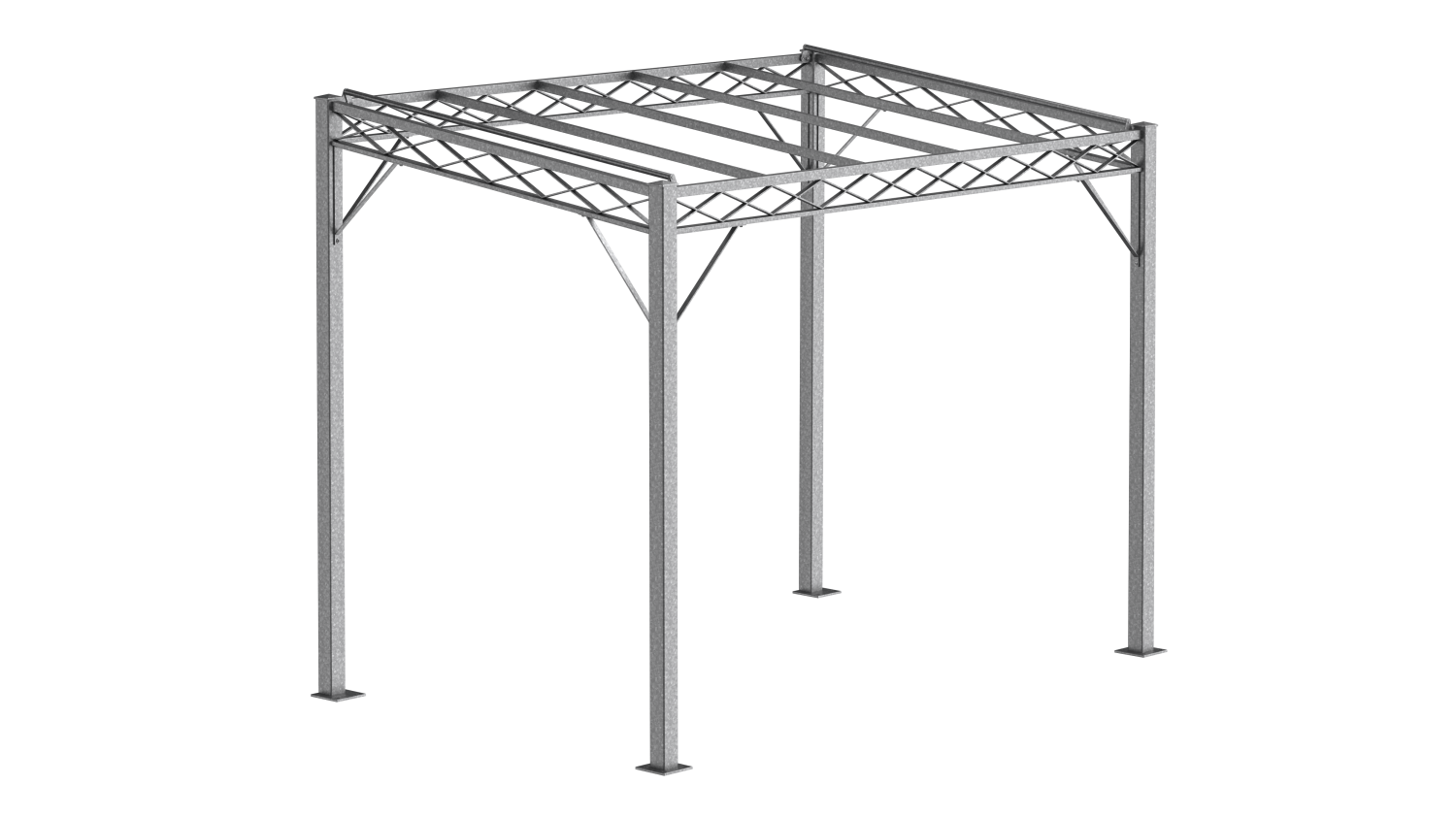 ELEO Pergola rechteckig Ischia 3 x 2 m feuerverzinkt Bild 1