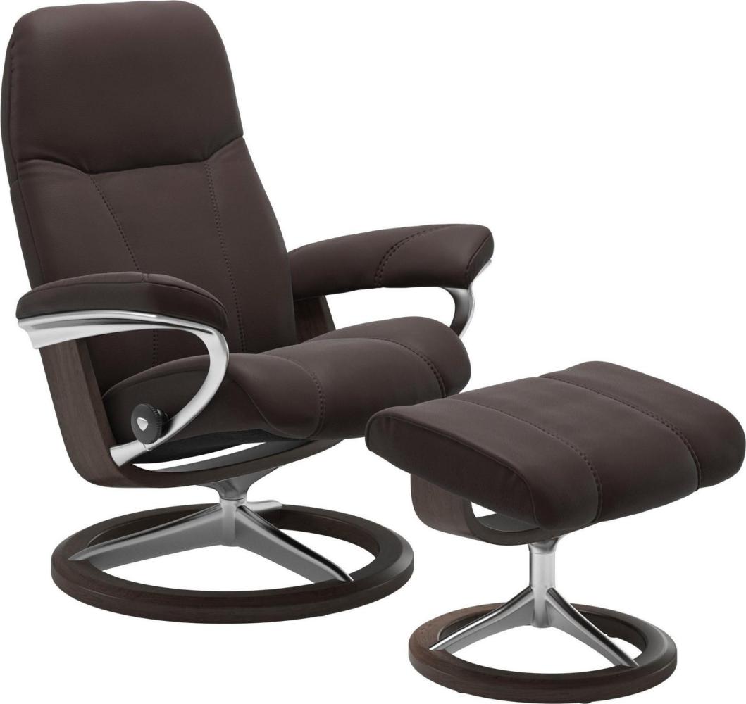 Stressless® Relaxsessel Consul (Set, Relaxsessel mit Hocker), mit Hocker, mit Signature Base, Größe M, Gestell Wenge Bild 1