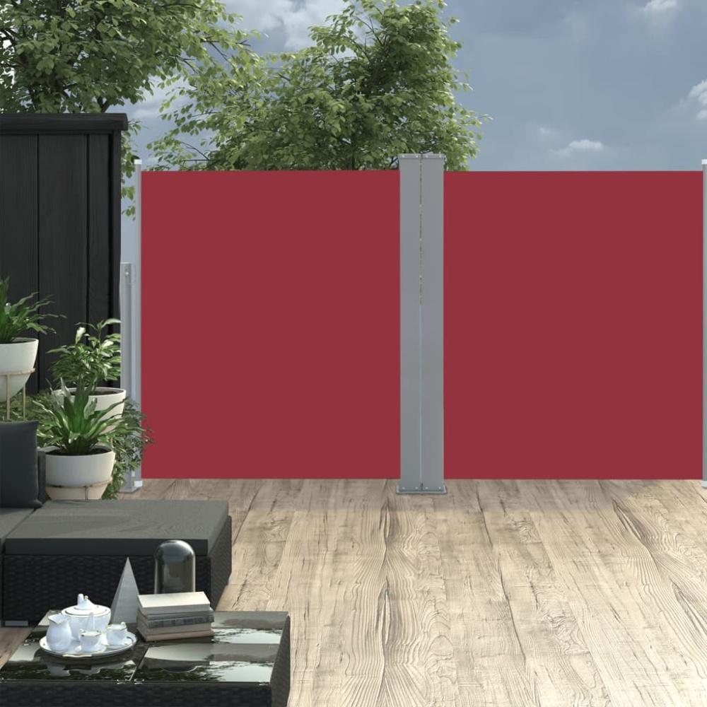 vidaXL Ausziehbare Seitenmarkise Rot 140 x 600 cm 48459 Bild 1