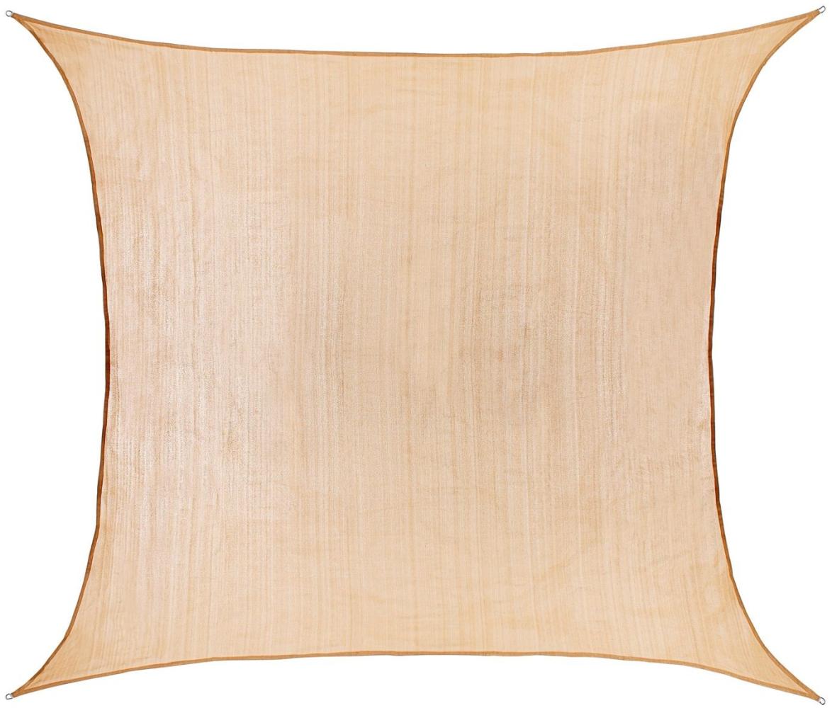 Sonnensegel 5 x 5 m beige Sonnenschutz Windschutz Sonnendach Schattenspender Bild 1