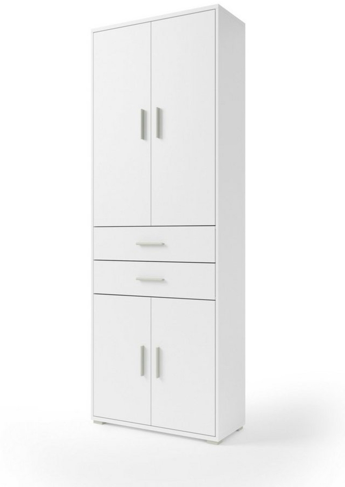 Aktenschrank >Clermont< (BxHxT: 79,1x221,2x35 cm) in weiß Bild 1