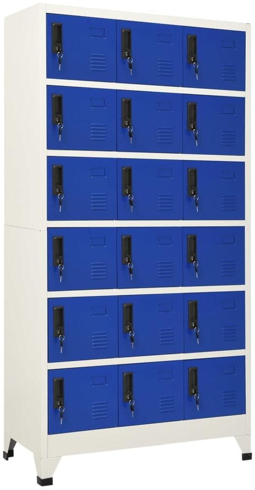 vidaXL Schließfachschrank Grau und Blau 90x40x180 cm Stahl 339834 Bild 1