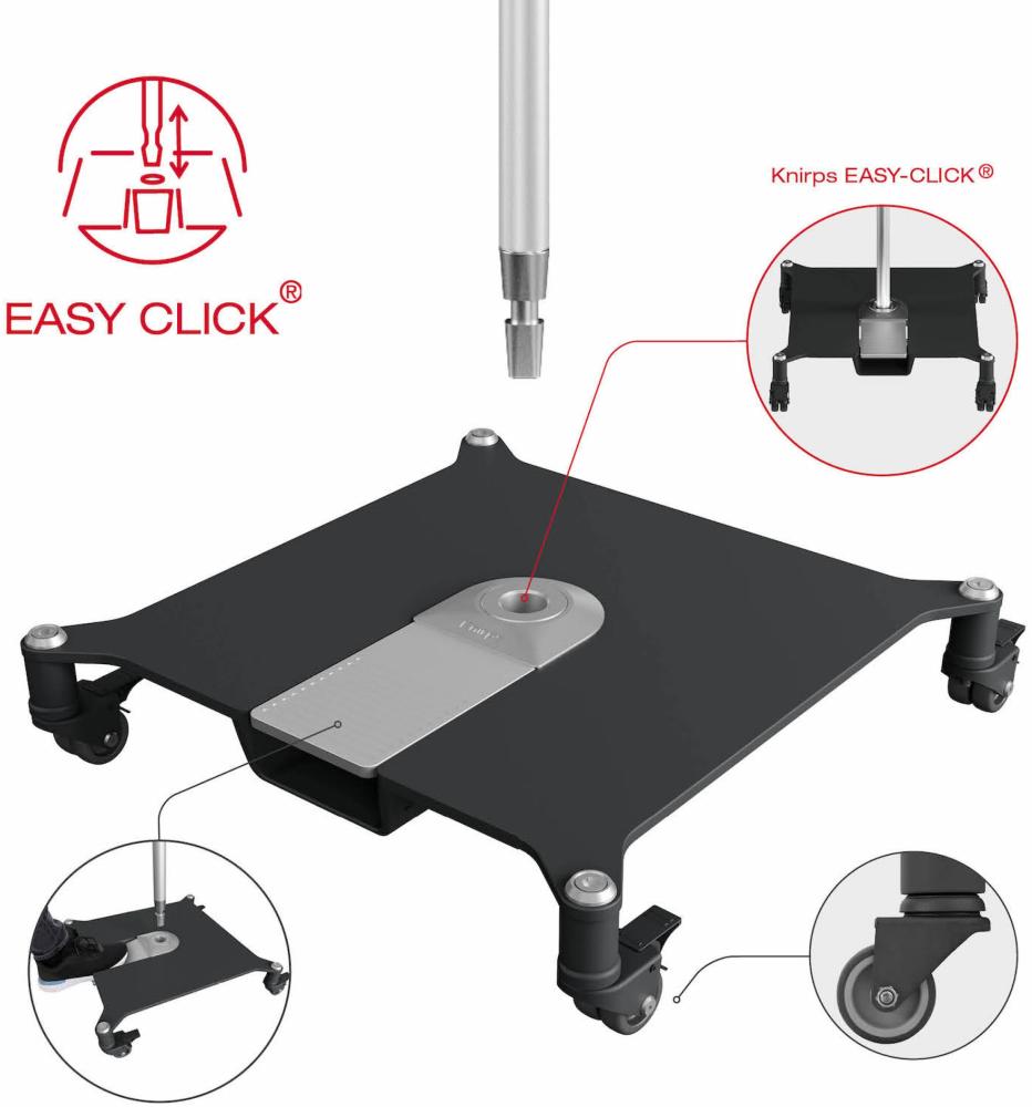 KNIRPS EASY-CLICK® SOCKEL 50 kg Schirmständer Rollsockel Sonnenschirmständer 85999 Bild 1