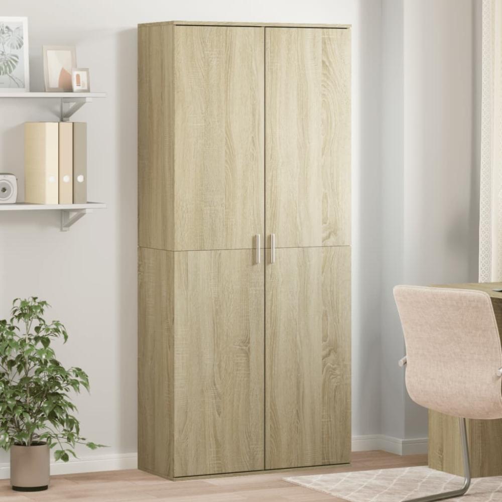 vidaXL Highboard Sonoma-Eiche 80x35x180 cm Holzwerkstoff 3276653 Bild 1