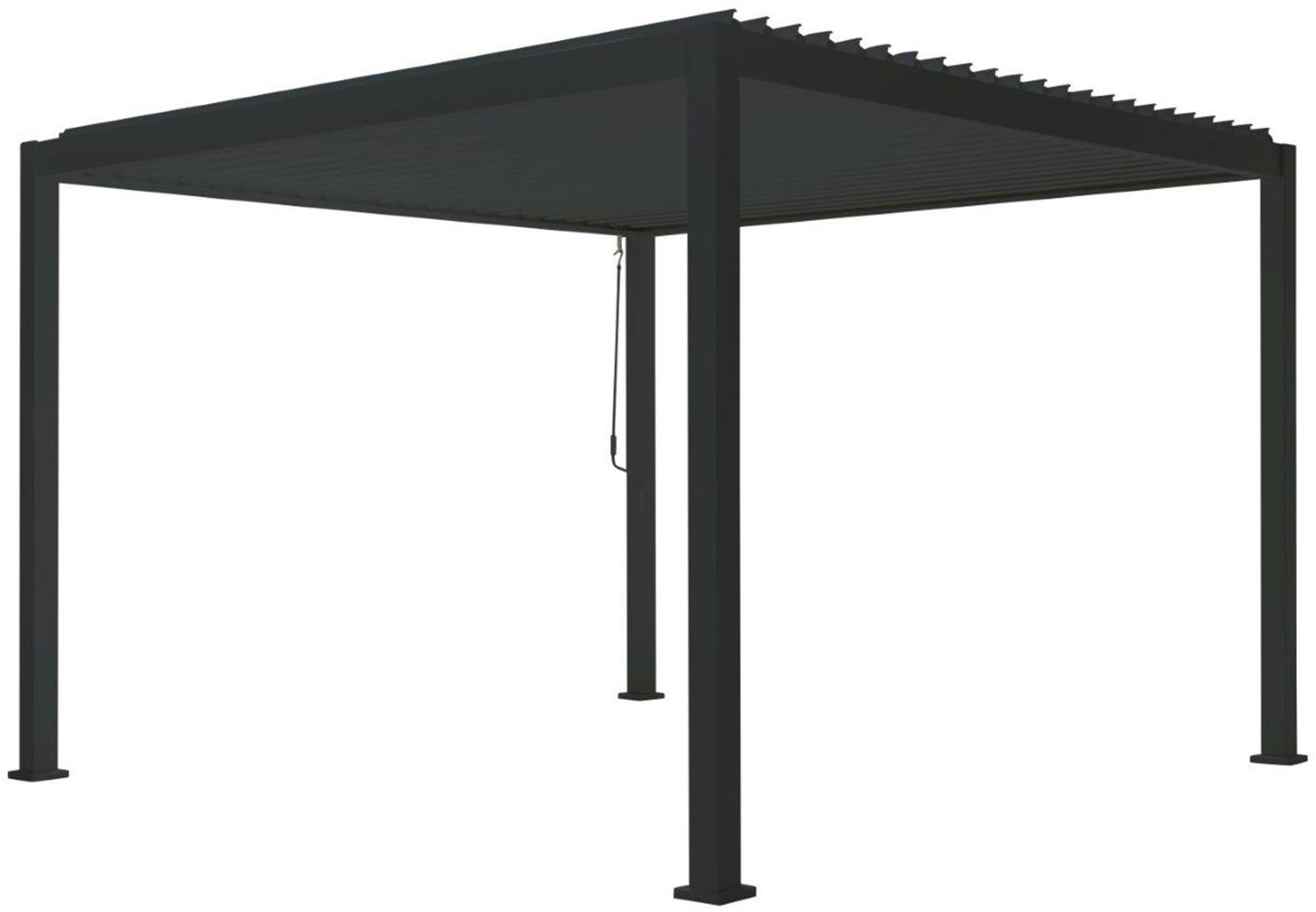 Pergola MIRADOR Deluxe 3,6x3,6 anthrazit Lamellendach Bild 1