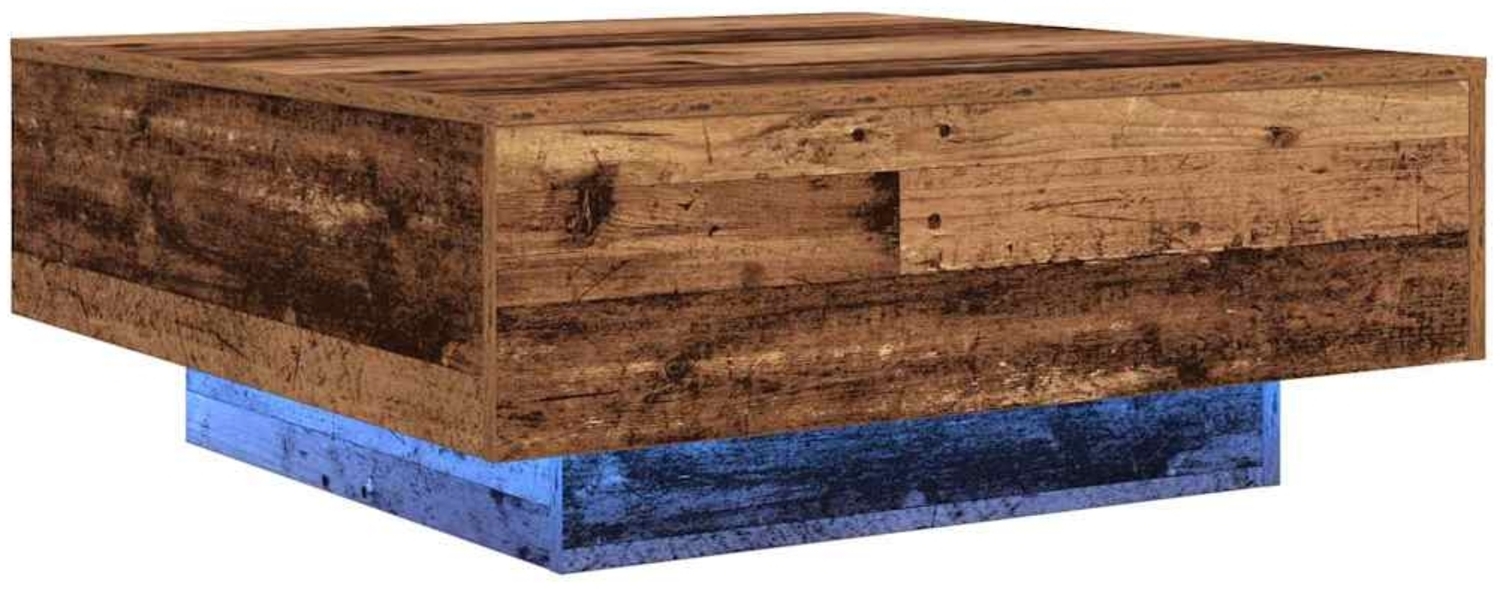 Couchtisch, Sofatisch Altes Holz und Blau 80 x 80 x 31 cm Holzwerkstoff Bild 1