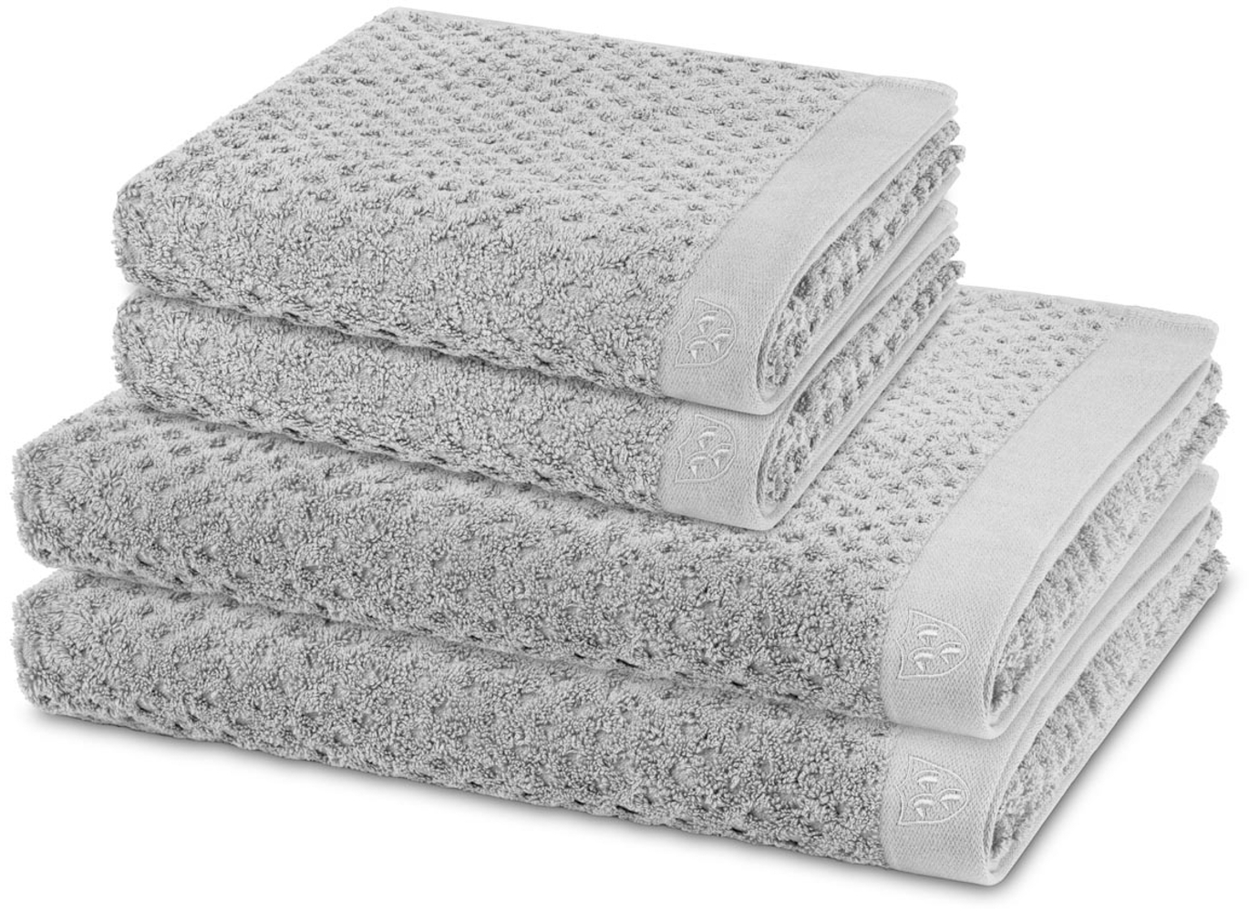 Ross Harmony 4 tlg. Frottier-Set - 2 X Handtuch (50 X 100cm), 2 X Duschtuch (70 X 140cm) - 520 - Kiesel Bild 1