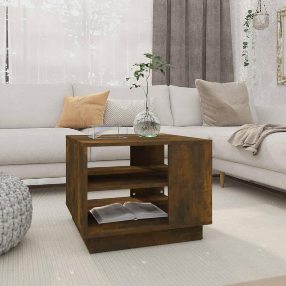 vidaXL Couchtisch Räuchereiche 55x55x43 cm Holzwerkstoff 813086 Bild 1