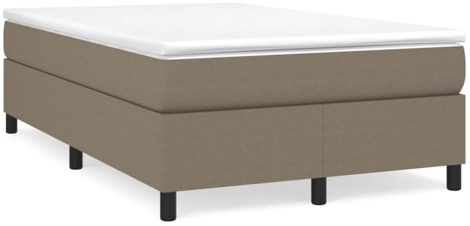 vidaXL Boxspringbett mit Matratze Taupe 120x190 cm Stoff 3269687 Bild 1